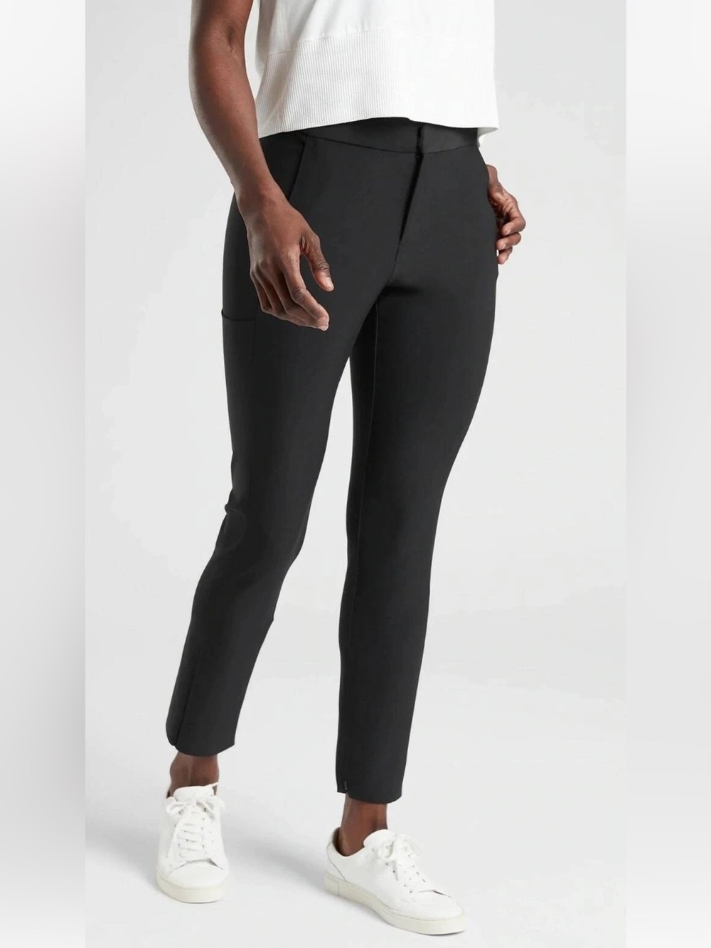 Athleta Stellar Tight Legging Skinny Fit Workout Ankle Zippers TO Dress Trousers